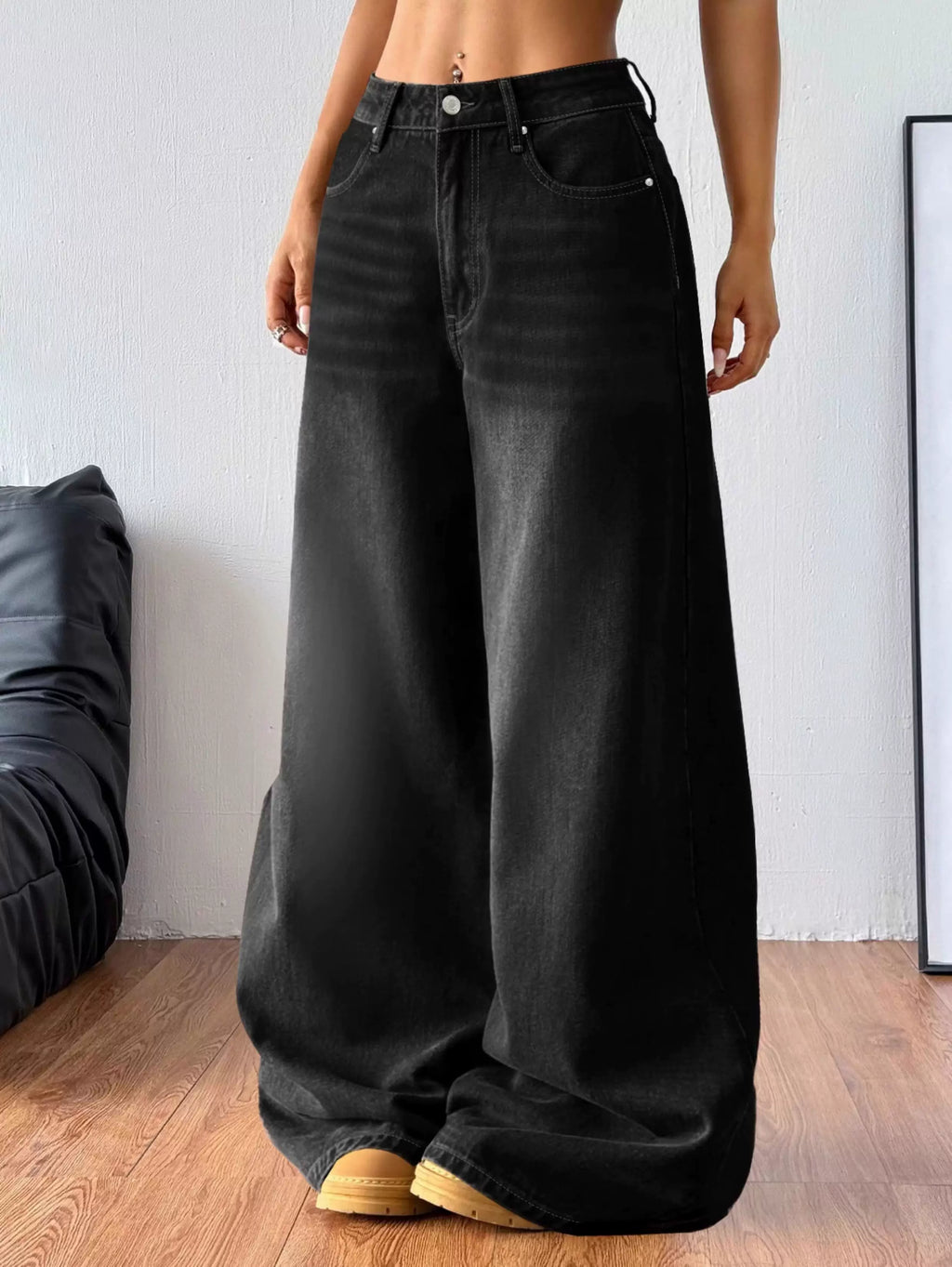 LaPose - Kyndal High Waisted Wide Leg Jeans