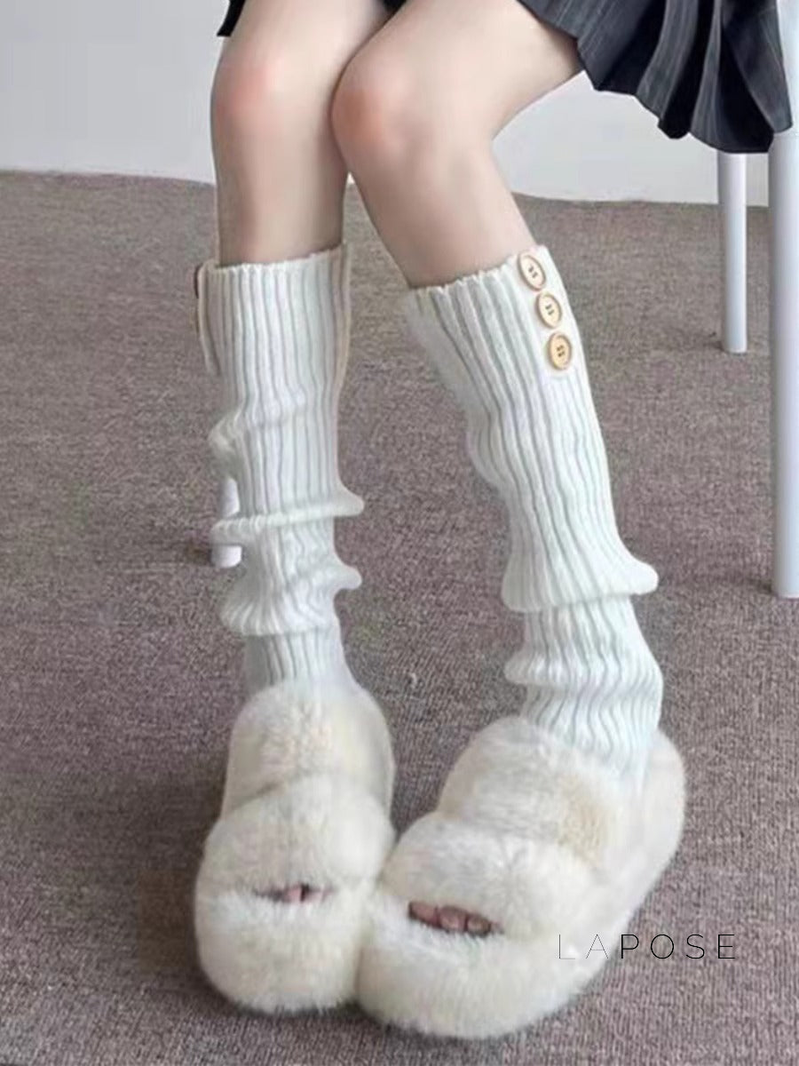 Kyra Buttoned Leg Warmers [JFVT45F0]