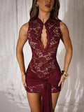 Lace Detail Bodycon Mini Dress [6PYP16JI]