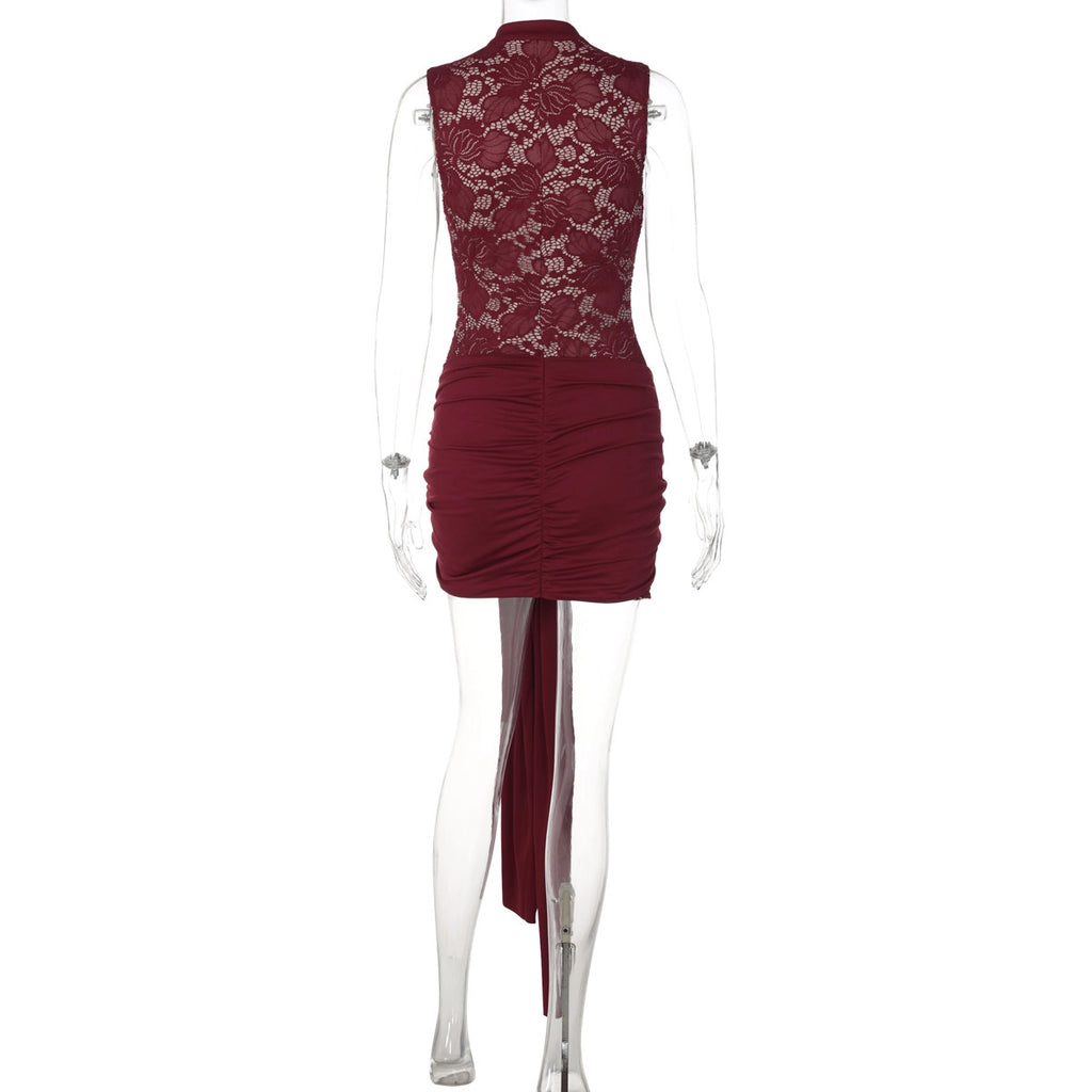 Lace Detail Bodycon Mini Dress [772O0PSV]