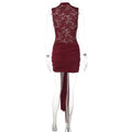 Lace Detail Bodycon Mini Dress [772O0PSV]
