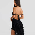 Lace Patchwork Strapless Mini Dress [RXNUZC1K]