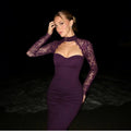 Lace Slit Maxi Dress [XJI17ERP]