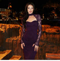 Lace Slit Maxi Dress [8KPKOC74]