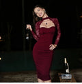 Lace Slit Maxi Dress [EYQHGM0O]