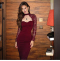 Lace Slit Maxi Dress [3SM5I0C4]
