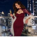 Lace Slit Maxi Dress [TAR3Y98L]