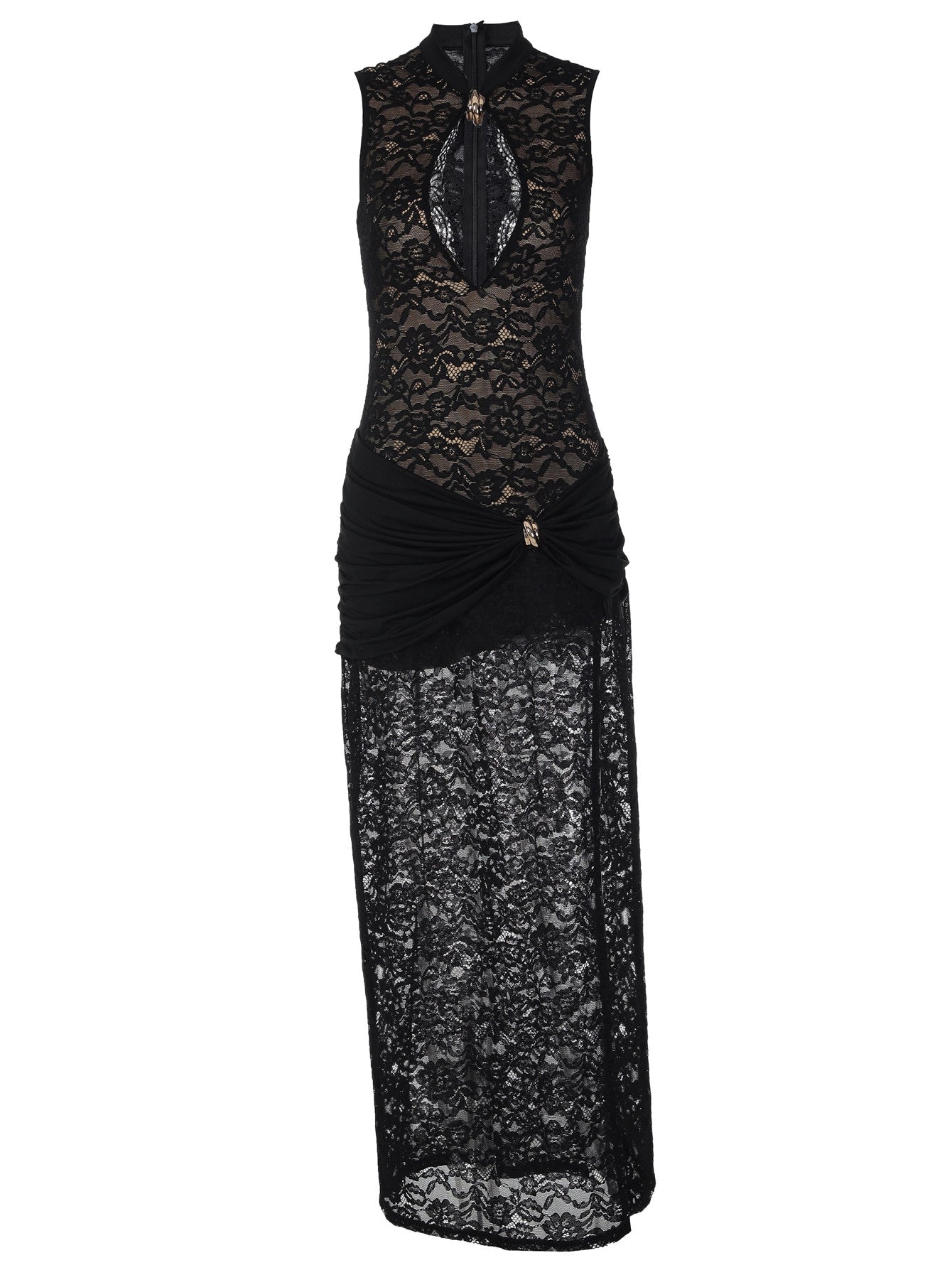 Lace Slit Maxi Dress [2UA3BHZ5]