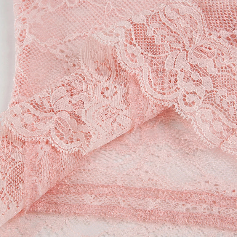 Lace Trim Halter Camisole Top [OA1H73S5]