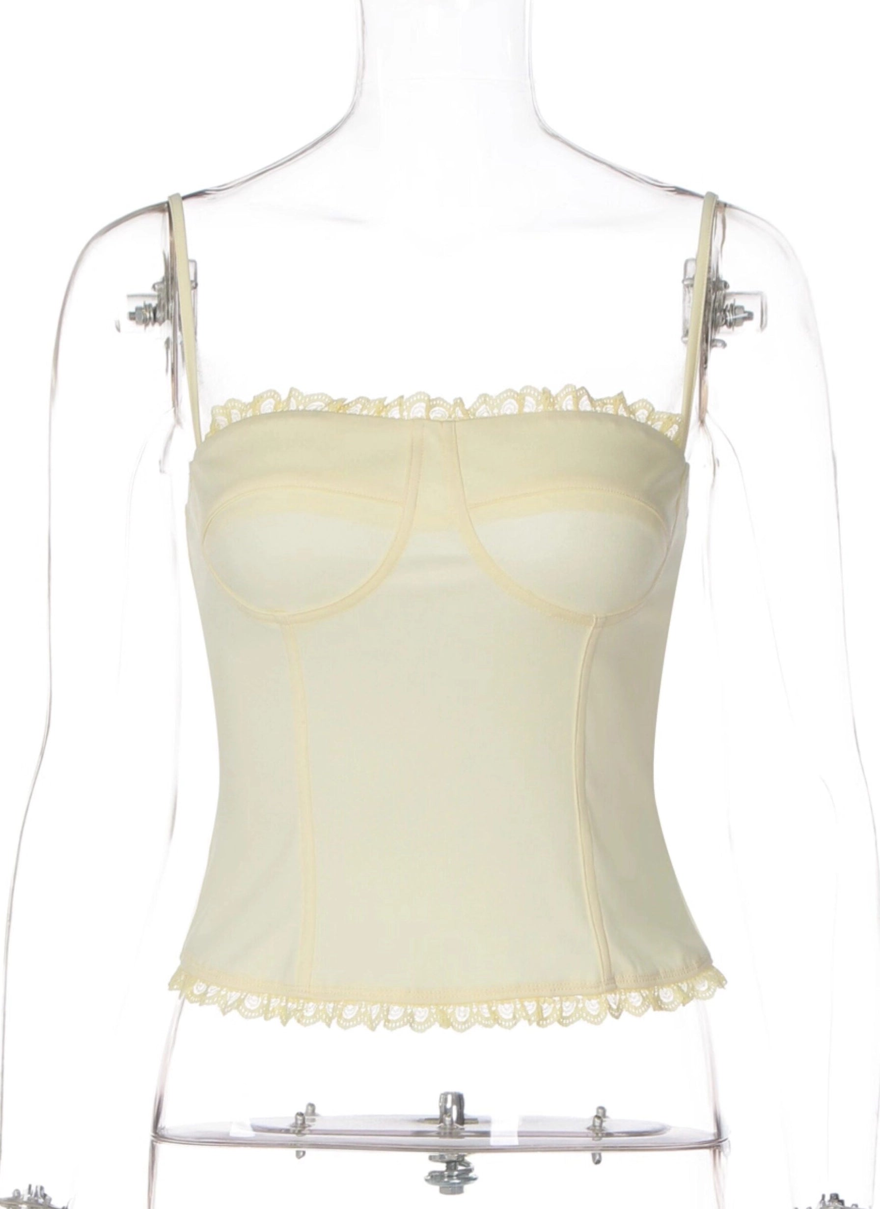 Lace Trim Patchwork Camisole [TP5JV86C]