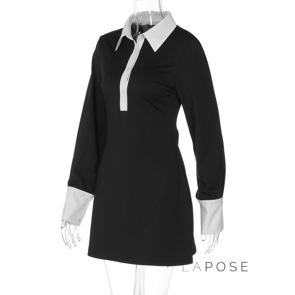 Lachlan Polo Collar A-Line Dress [QDJVG0FM]