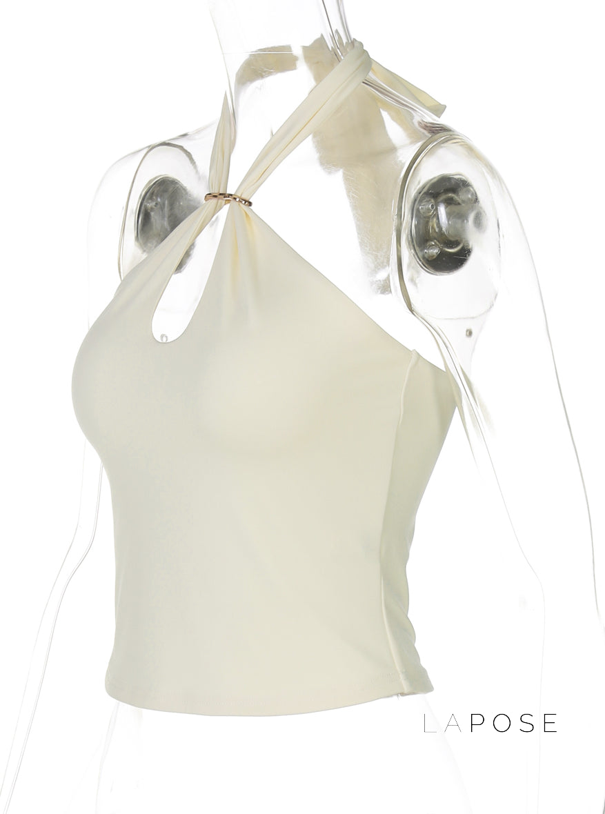 Lahna Halter Backless Crop Top [GFKCR6DQ]