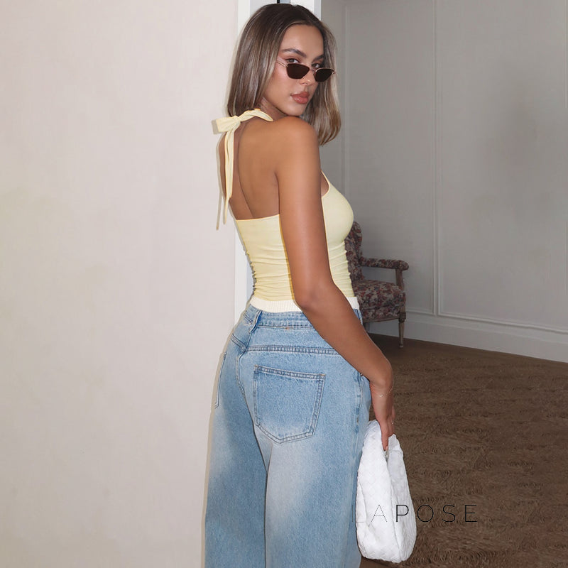 Lahna Halter Backless Crop Top [V2XLXOYA]