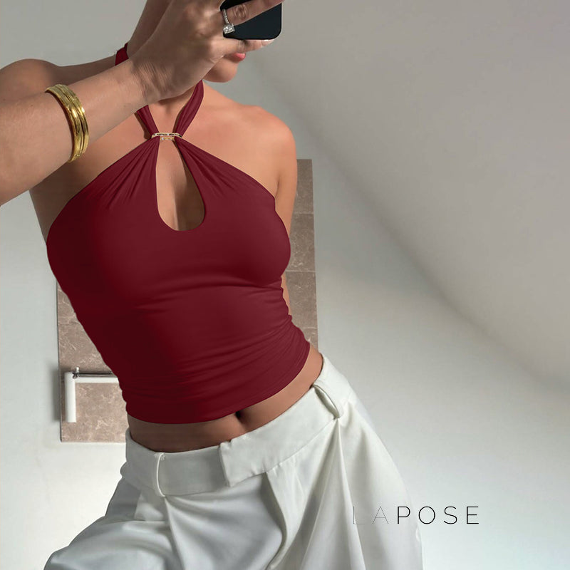 Lahna Halter Backless Crop Top [WC4JLN0X]