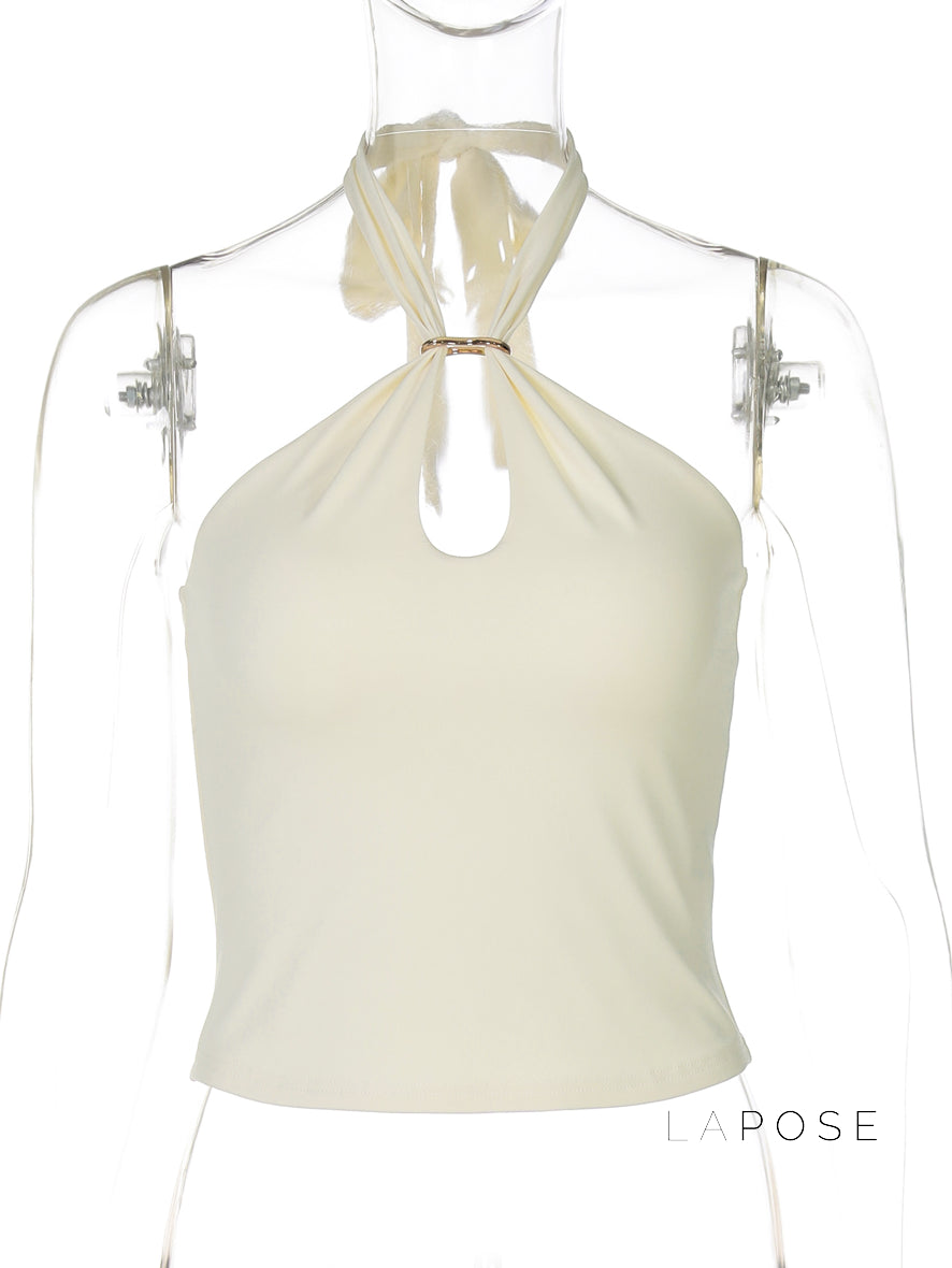 Lahna Halter Backless Crop Top [NX1JPUMT]