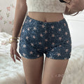 Laikynn Blue Sequin Shorts [DCI2EN2M]