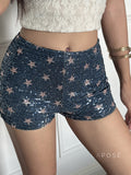 Laikynn Blue Sequin Shorts [GQTGL17E]