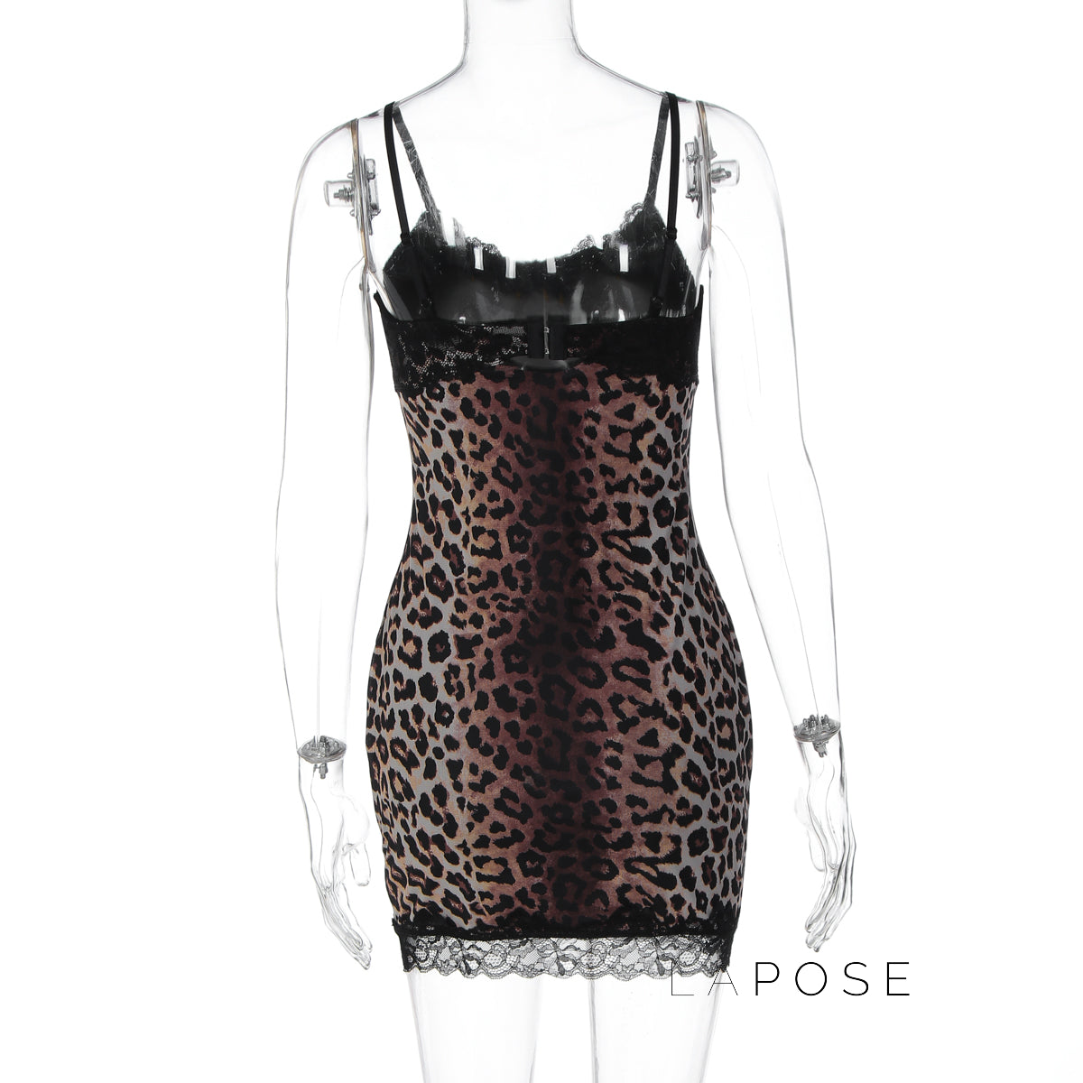 Laiyla Leopard Lace Halter Dress [YADIUB3Z]