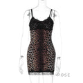 Laiyla Leopard Lace Halter Dress [DJLD1NLS]