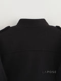 Lamar Cropped Stand Collar Jacket [80DBV3S7]