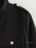 Lamar Cropped Stand Collar Jacket [PJ6N39ZU]