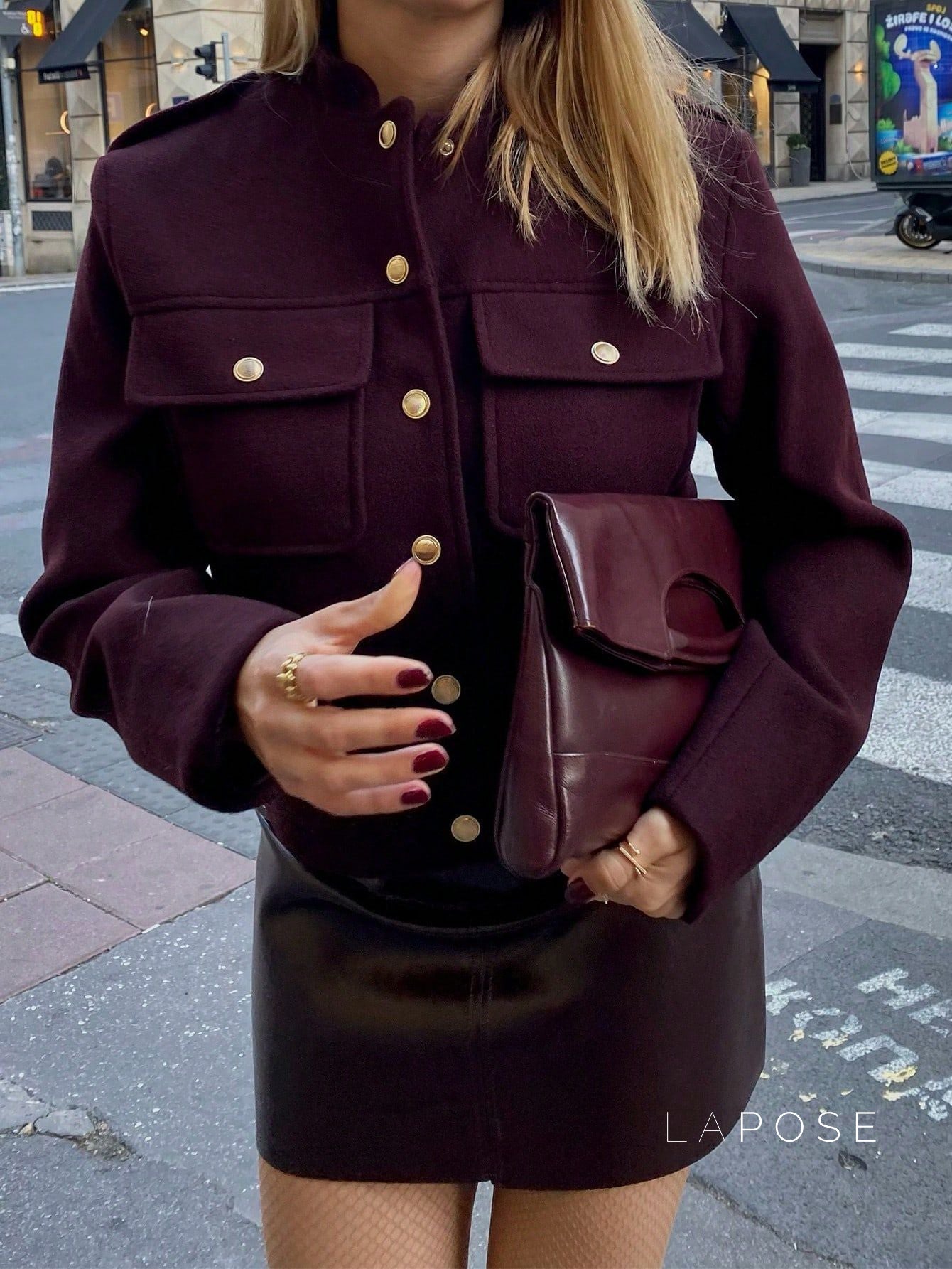 Lamar Cropped Stand Collar Jacket [8OWJRF1G]