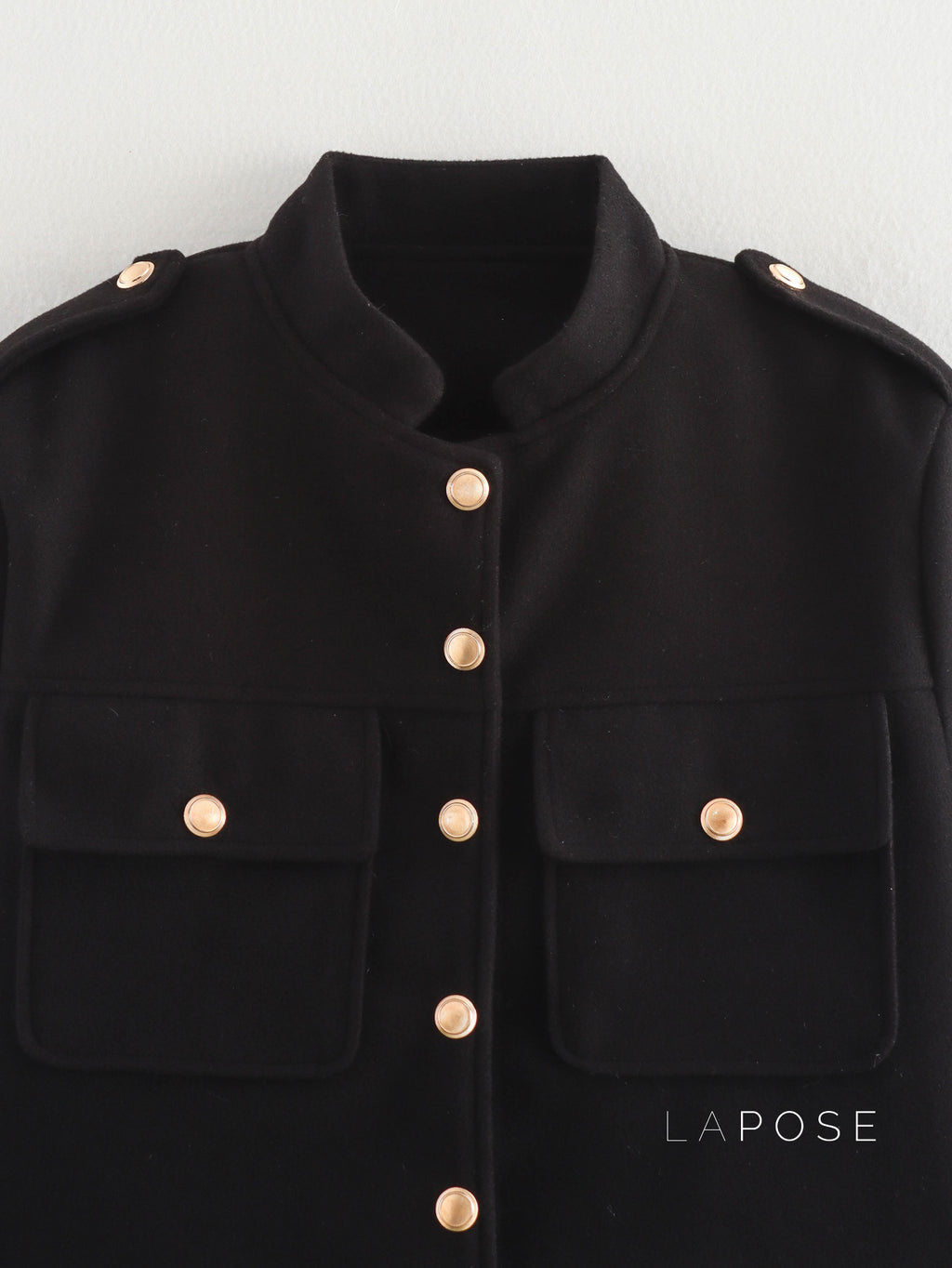 Lamar Cropped Stand Collar Jacket [QSFB1K3B]