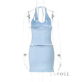 Lamar Lace Halter Mini Set [APC63CXU]