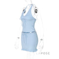 Lamar Lace Halter Mini Set [PDSZS1BQ]