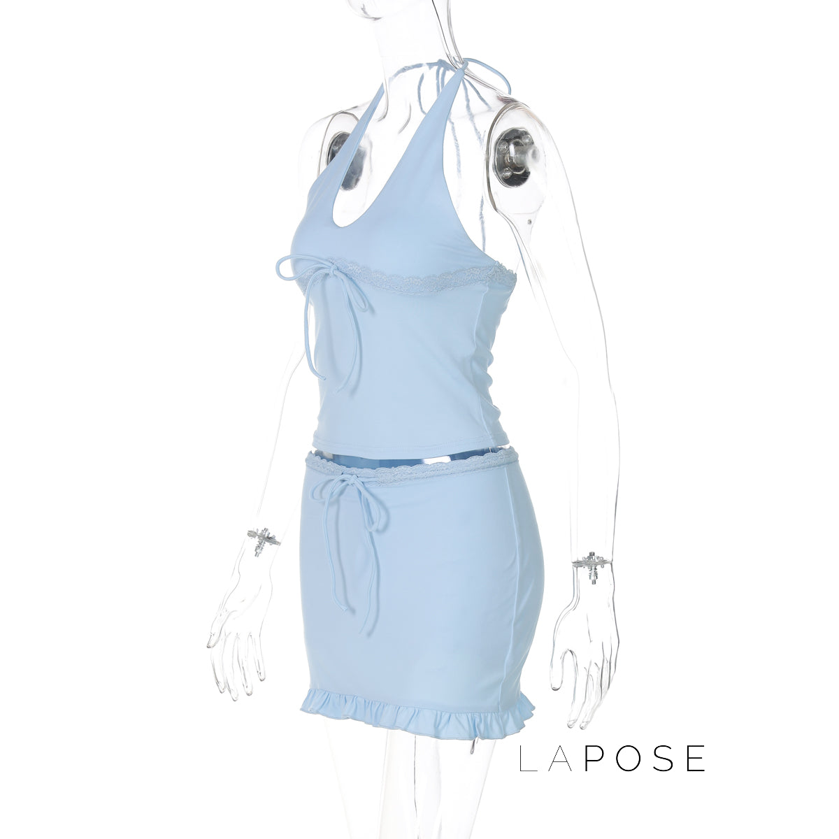 Lamar Lace Halter Mini Set [PDSZS1BQ]