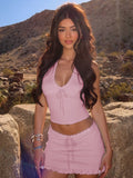 Lamar Lace Halter Mini Set [QAY1SF4P]