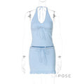 Lamar Lace Halter Mini Set [55NUOZH1]