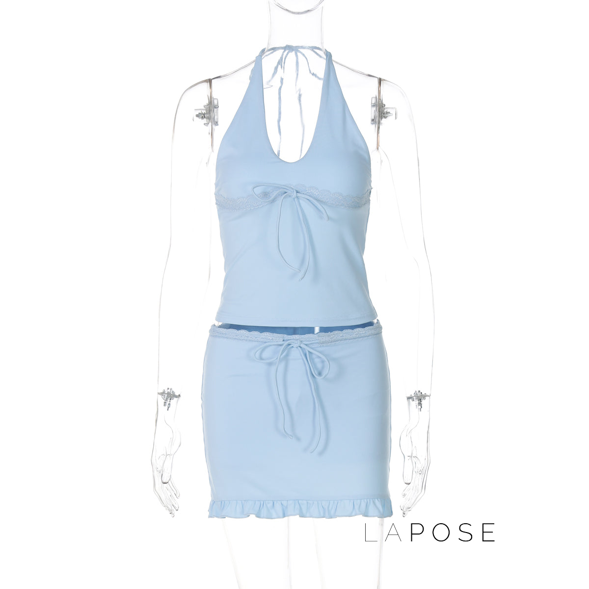 Lamar Lace Halter Mini Set [55NUOZH1]