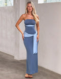 LaPose Lanaya Two-Tone Maxi Dress