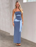 LaPose Lanaya Two-Tone Maxi Dress