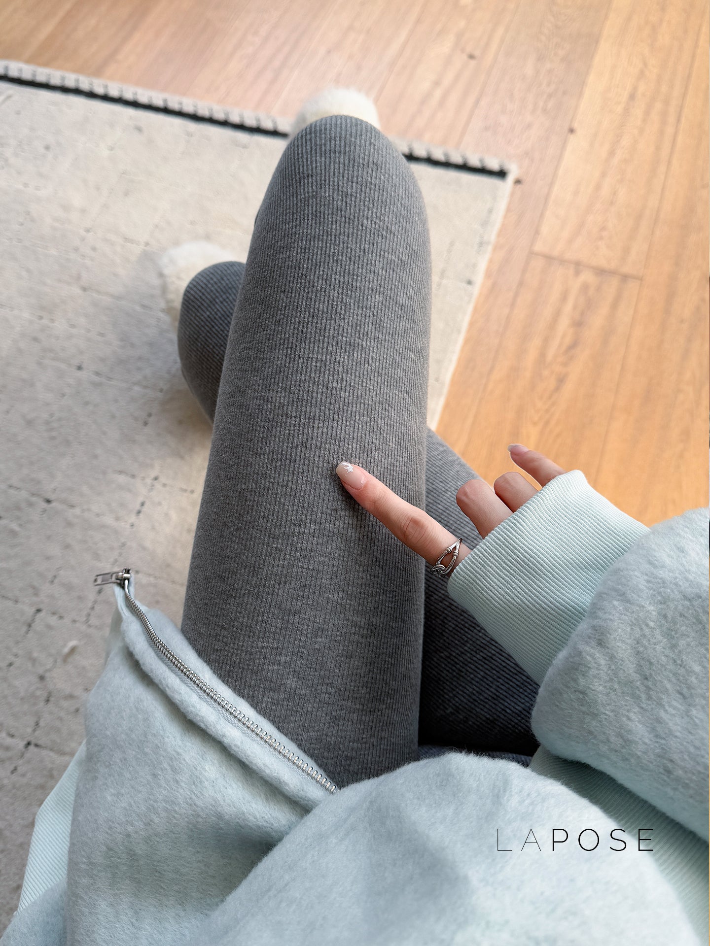 Lanie Ribbed Thermal Leggings [EQK08ZUL]