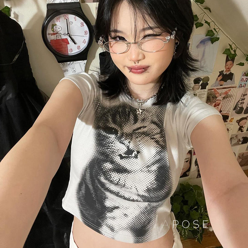 Laniya Graphic Cropped Tee [EHEDKQG5]