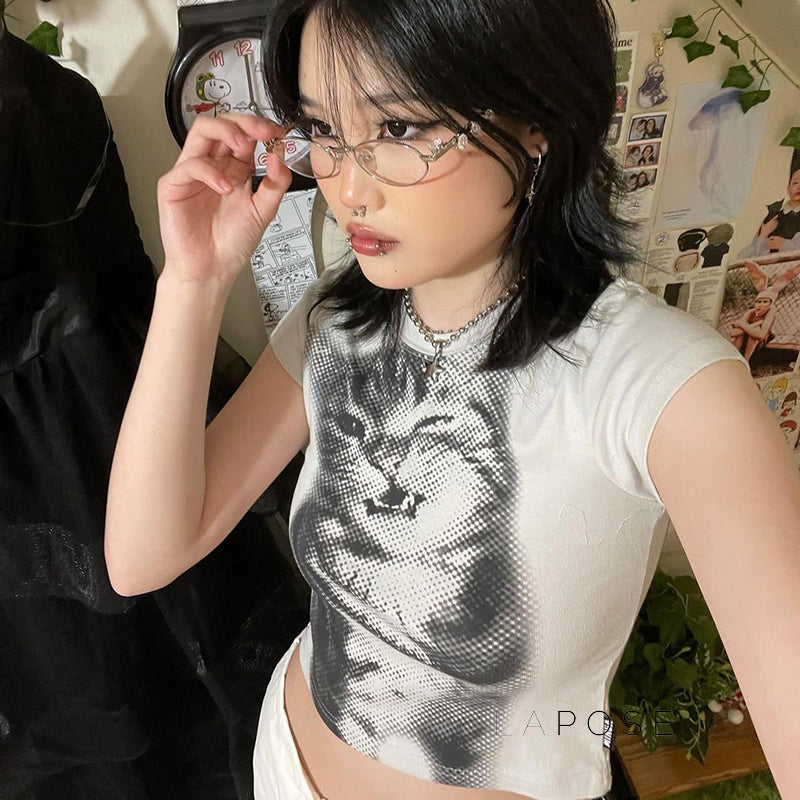 Laniya Graphic Cropped Tee [9TDLPERY]