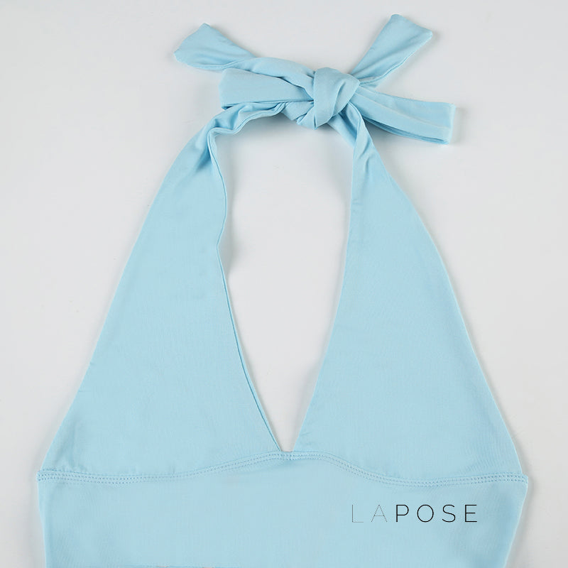 Larae Backless Halter Top [IJSWO39L]