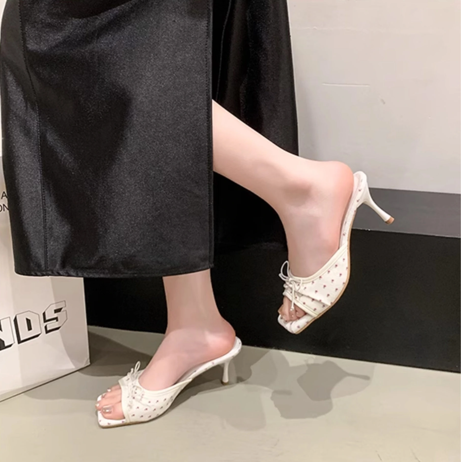 Larae Bow Mule Heels