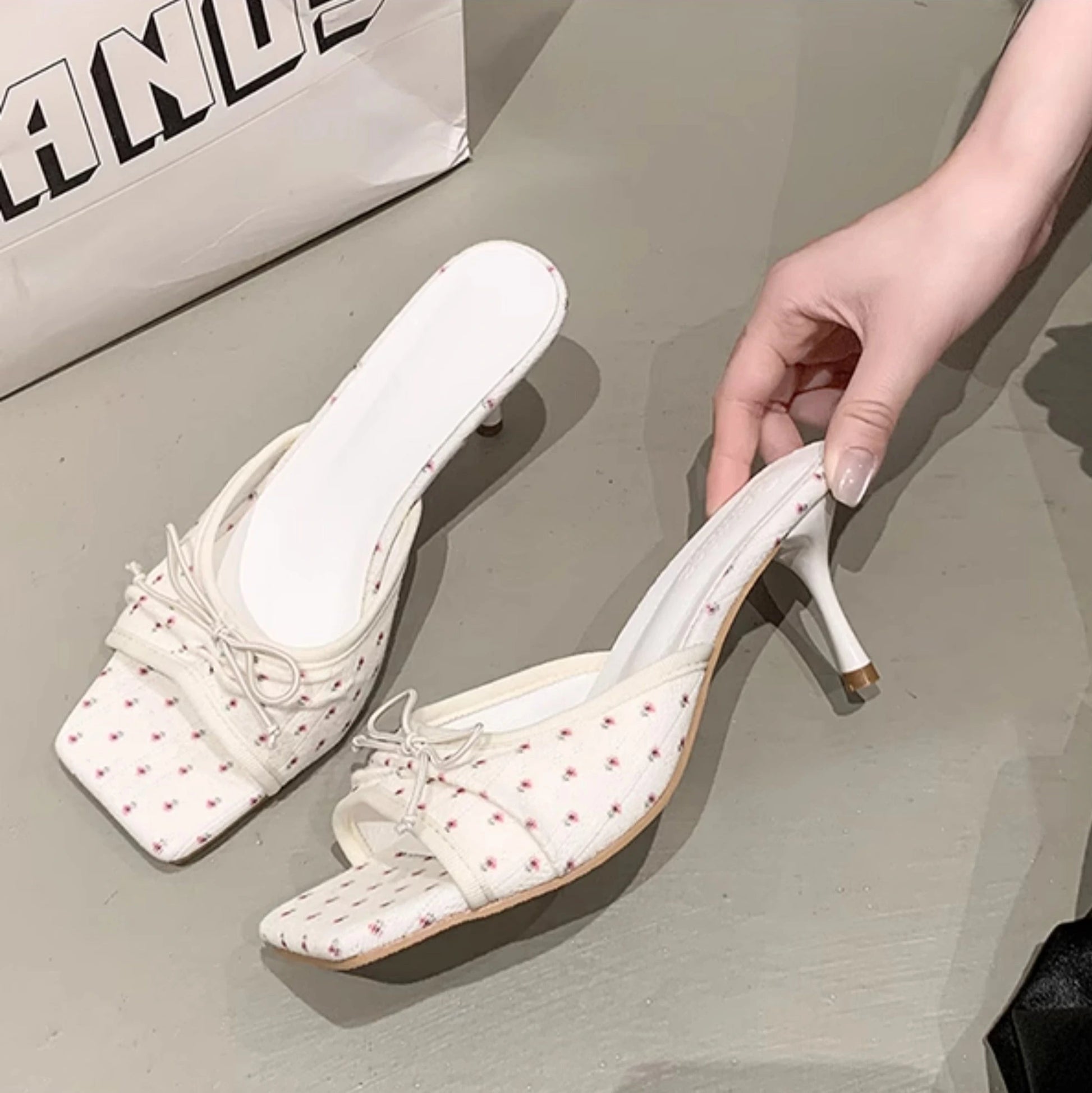 Larae Bow Mule Heels