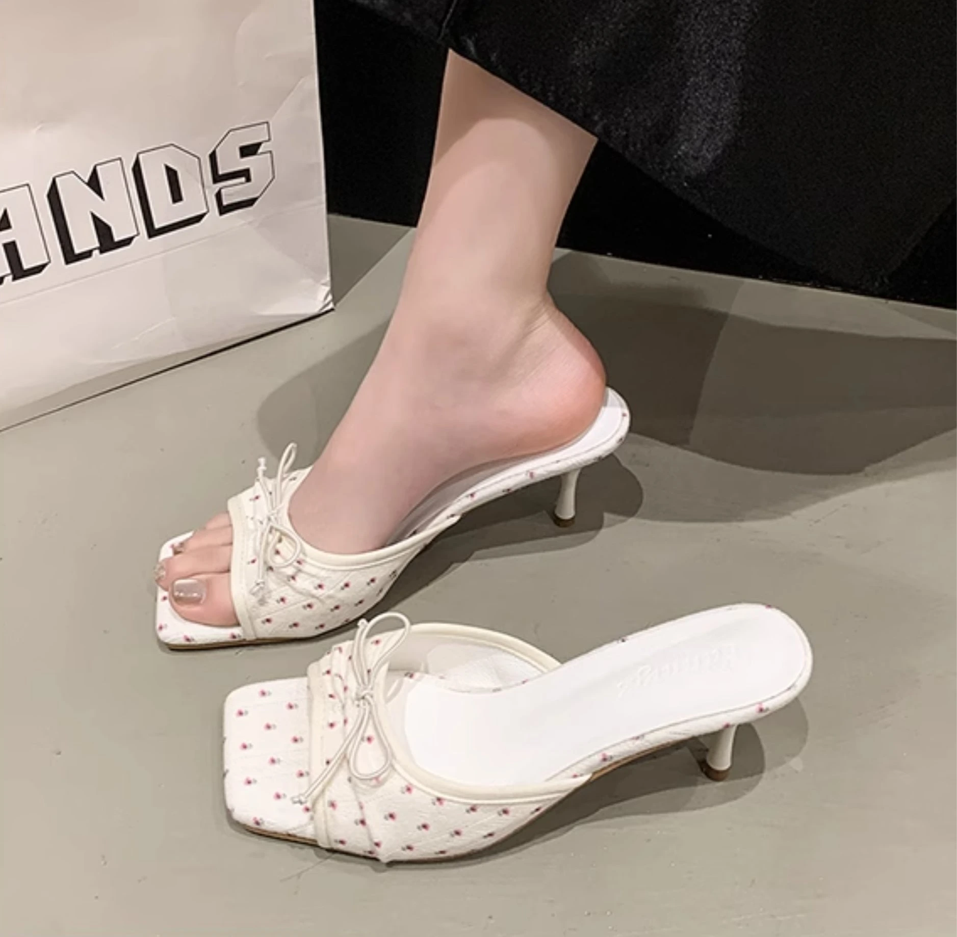 Larae Bow Mule Heels