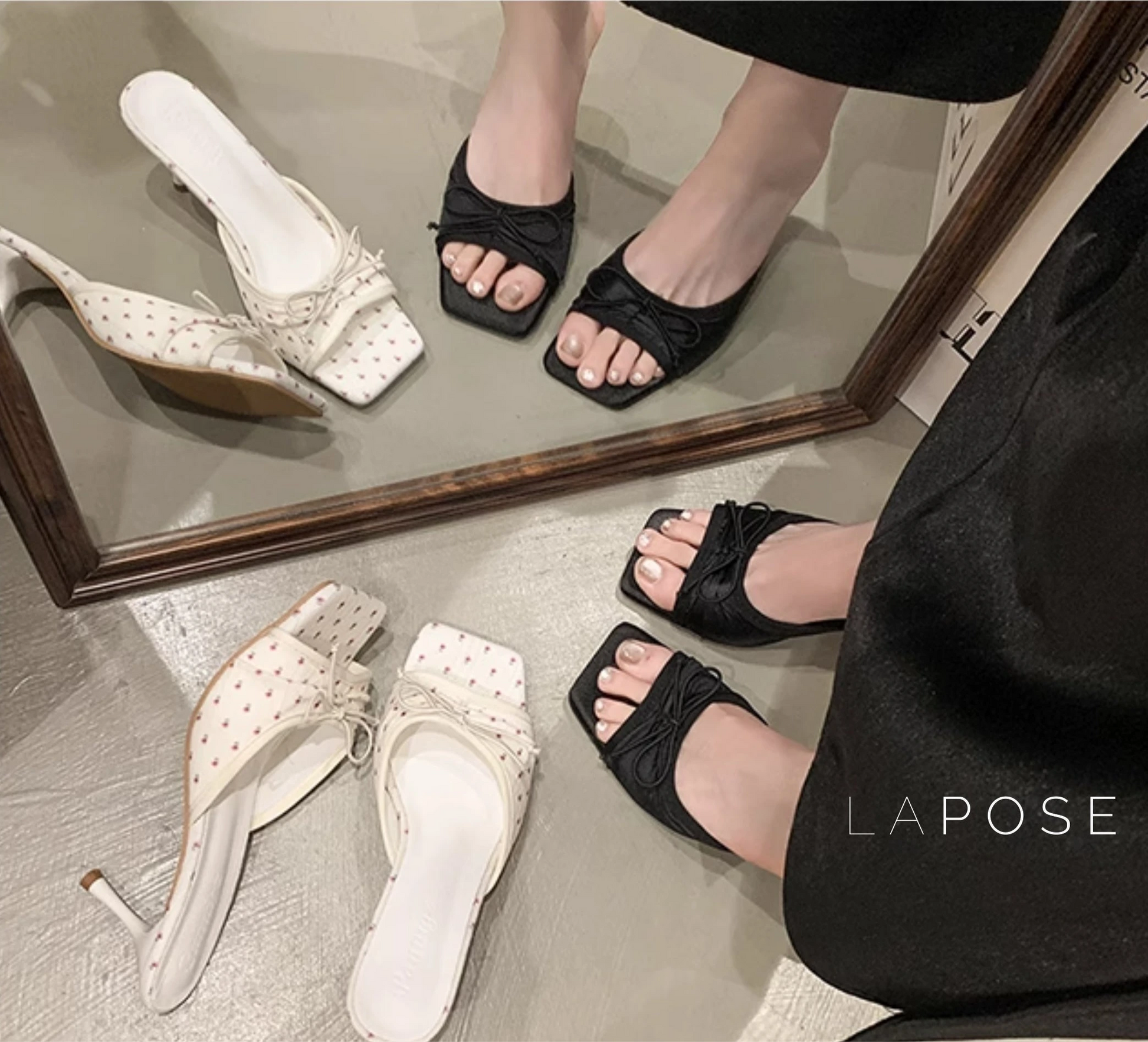 Larae Bow Mule Heels