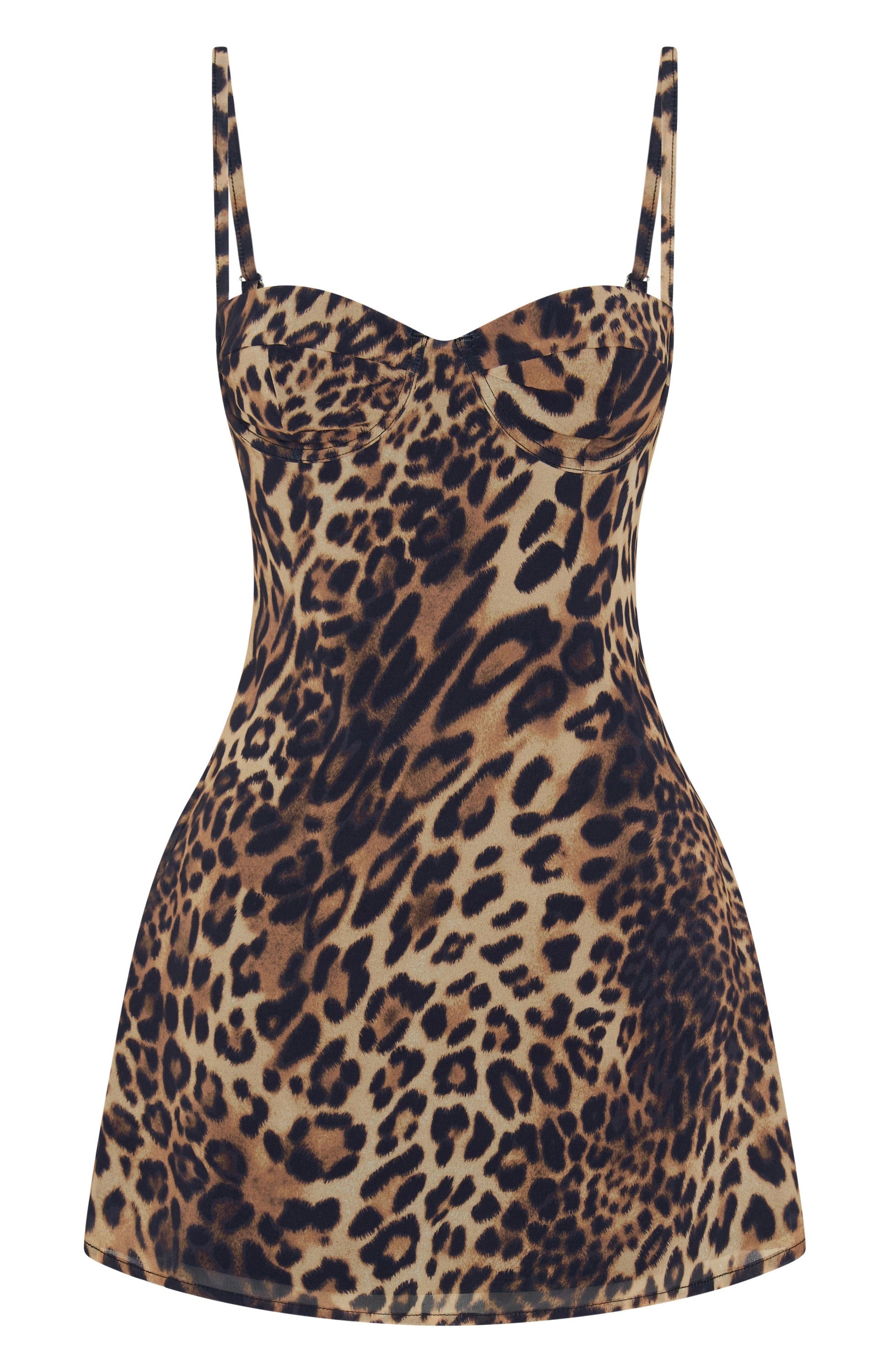 LaPose Lawson Leopard Underwire Mini Dress