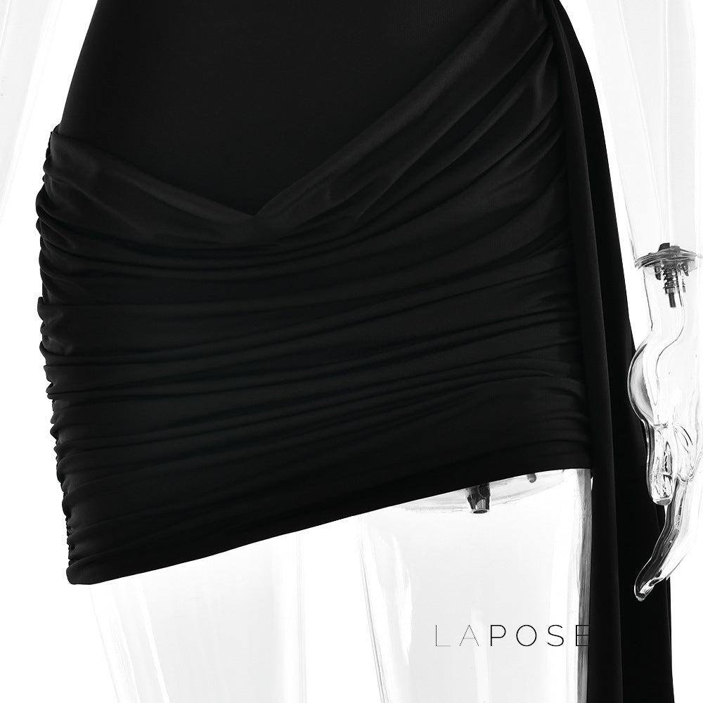 Layan Ruched Chain Mini Dress [F2EMRX4E]