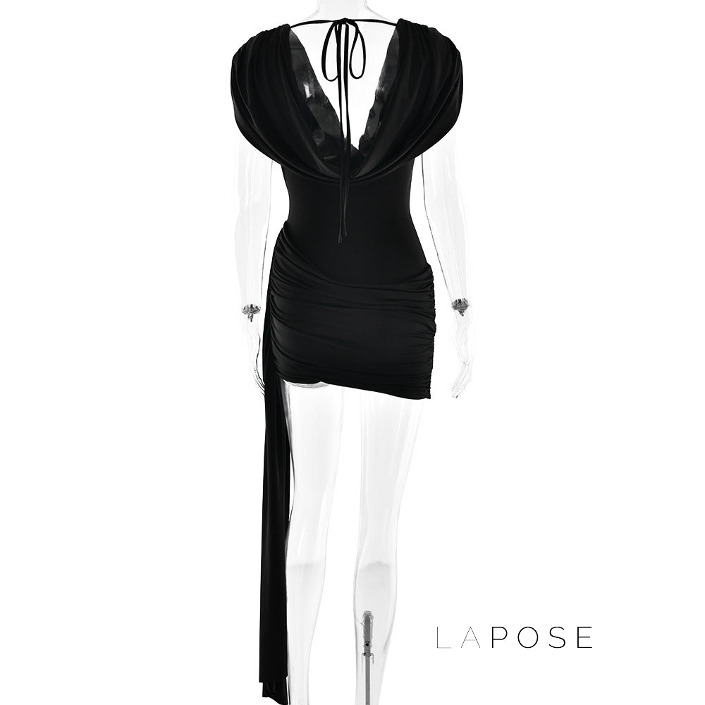 Layan Ruched Chain Mini Dress [1GV4IL7E]