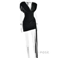 Layan Ruched Chain Mini Dress [2PJGP2FT]