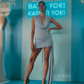 Layan Ruched Chain Mini Dress [9CGYXDNY]