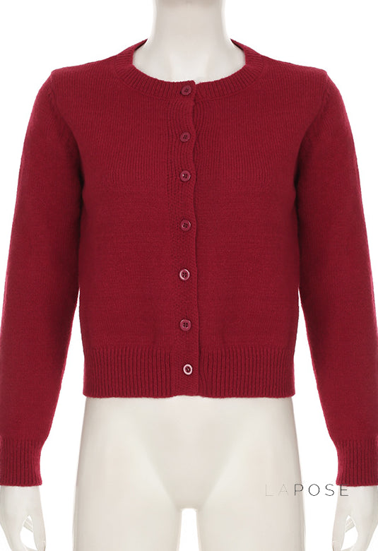 Laylani Buttoned Knit Cardigan [44X3UENI]
