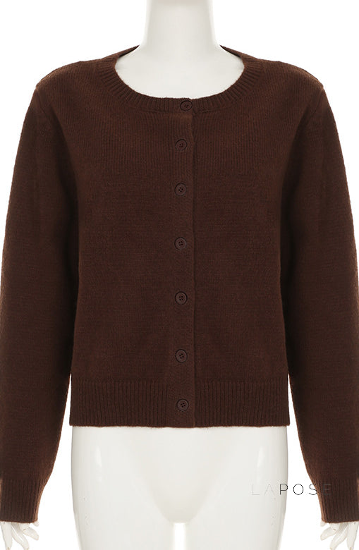 Laylani Buttoned Knit Cardigan [0P67D4CM]